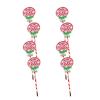 Red and white candy cane spiral lollipops.