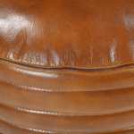 caramel grooved leather ottoman caramel grooved leather ottoman