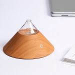 Wooden essential oil diffuser on table