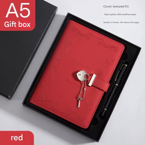 v888 elosung25272 202504211331 00.jpg Heart Lock Diary - Vintage PU Leather Journal with Key