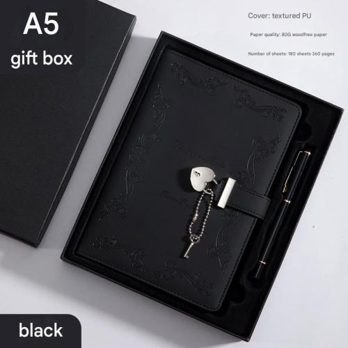 v888 elosung25274 202504211335 00.jpg Heart Lock Diary - Vintage PU Leather Journal with Key