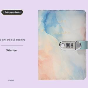 A5 Tie-Dye Journal with Lock - 240 Pages, Soft Touch