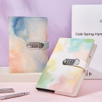 A5 Tie-Dye Journal with Lock - 240 Pages, Soft Touch Cover
