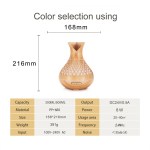 light woodgrain 500ml wood grain essential oil aroma diffuser with lattice design and humidifier