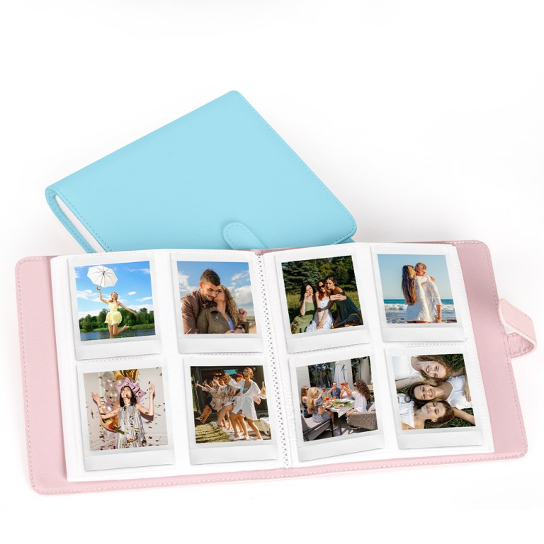 pu leather instant photo album holds 288 photos, compatible with instax square & mini films(black) Elegant PU Leather Photo Album for 288 Instax Photos