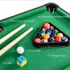wooden mini snooker tables billiards game pool table set toy extra size for kids Billiard set: cue sticks, balls, rack, cue ball, chalk.
