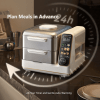 Kitchen appliance with timer for meal planning.