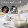 Making quick soy milk in 10 minutes.