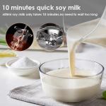Making quick soy milk in 10 minutes.