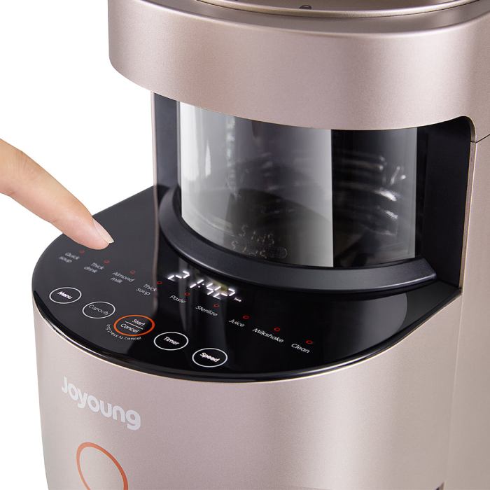 Joyoung appliance with touchscreen control panel.