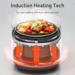 joyoung induction heating pressure cooker 5l double liner pot au version Induction heating pot with cooked meal, fast cooking technology.