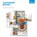 Customised recipe book with stir-fried garlic chicken.
