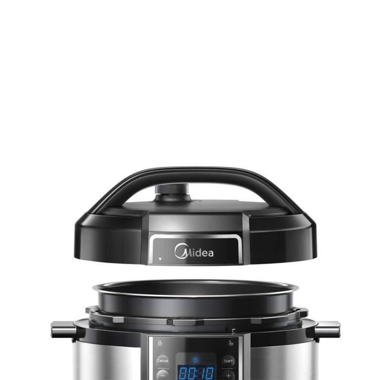 Modern electric pressure cooker with digital display