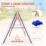 vevor swing sets for backyard 6 in 1 swing set 440lbs capacity metal swingset