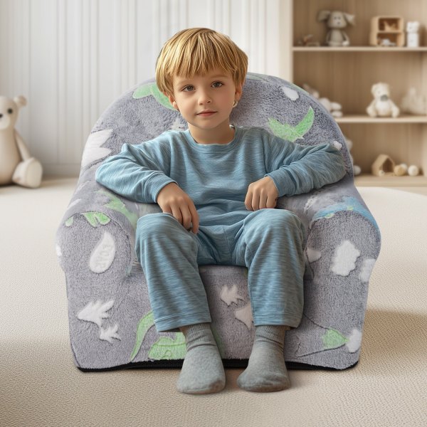vevor toddler chair glow in the dark plush baby chair playroom furniture grey vevor toddler chair glow in the dark plush baby chair playroom furniture grey