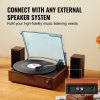 Turntable with external speaker connection capability.