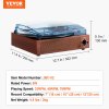 Vevor JBC-02 turntable with specifications and dimensions.