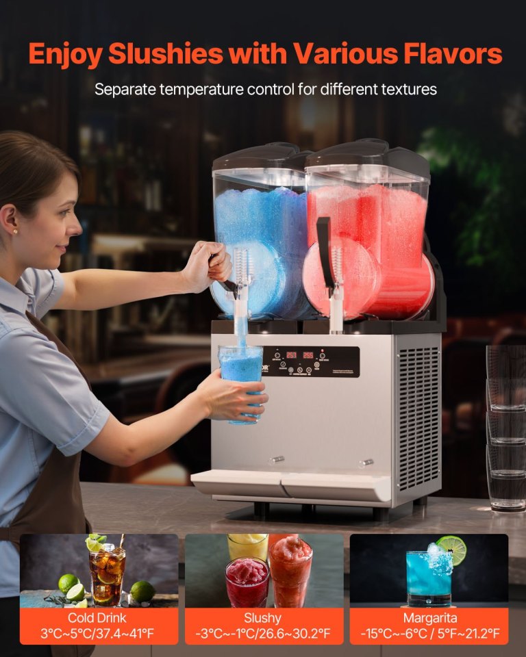 vevor 12lx2 tank commercial slushy machine margarita smoothie frozen drink maker vevor 12lx2 tank commercial slushy machine margarita smoothie frozen drink maker
