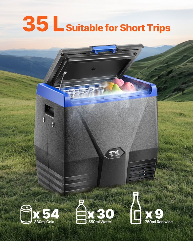vevor portable car refrigerator freezer compressor 35l single zone for car home vevor portable car refrigerator freezer compressor 35l single zone for car home