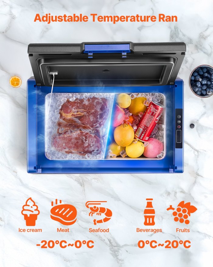 vevor portable car refrigerator freezer compressor 35l single zone for car home vevor portable car refrigerator freezer compressor 35l single zone for car home