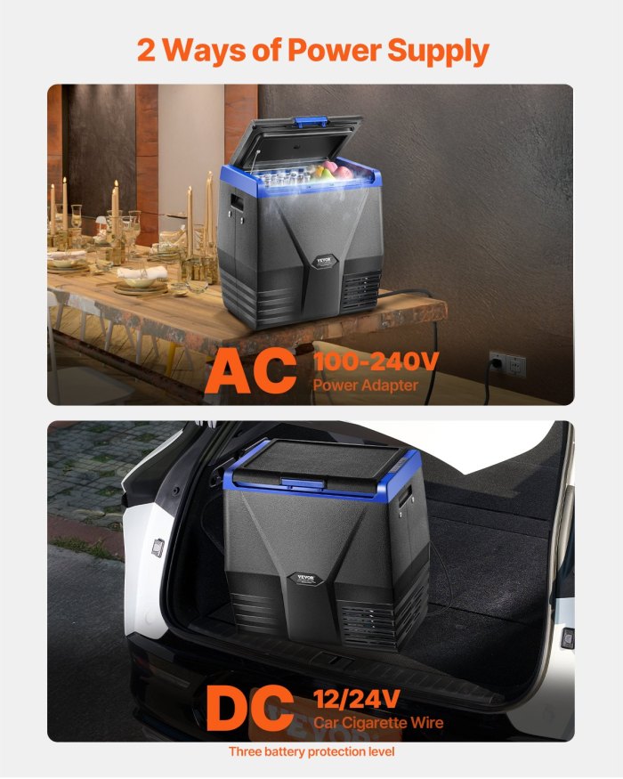 vevor portable car refrigerator freezer compressor 35l single zone for car home vevor portable car refrigerator freezer compressor 35l single zone for car home