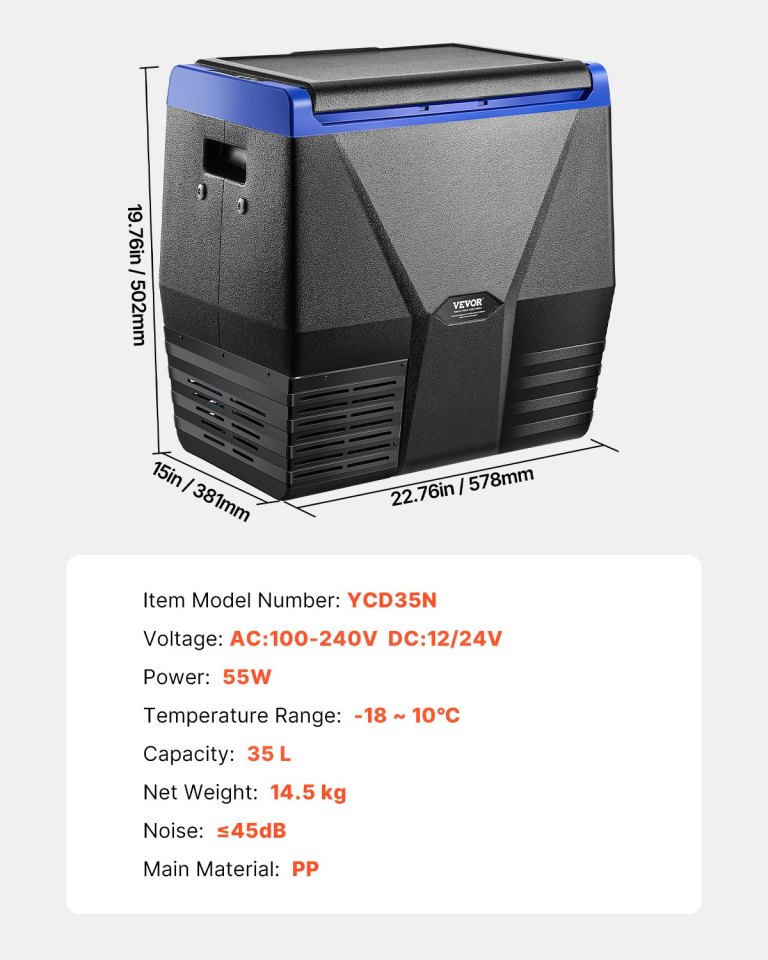 vevor portable car refrigerator freezer compressor 35l single zone for car home vevor portable car refrigerator freezer compressor 35l single zone for car home