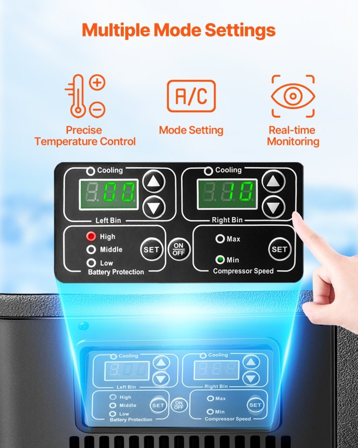 vevor portable car refrigerator freezer compressor 45l dual zone for car home vevor portable car refrigerator freezer compressor 45l dual zone for car home