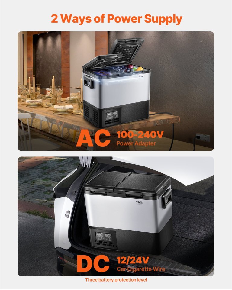 vevor portable car refrigerator freezer compressor 45l dual zone for car home vevor portable car refrigerator freezer compressor 45l dual zone for car home