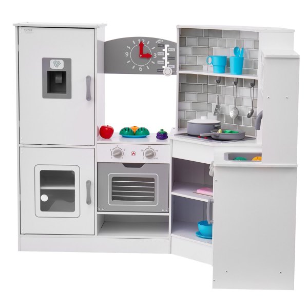 vevor kitchen playset kids pretend cooking play toy 24 piece accessories white vevor kitchen playset kids pretend cooking play toy 24 piece accessories white