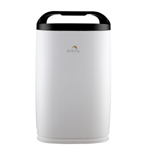 White automatic bin with black lid by Dolphy.