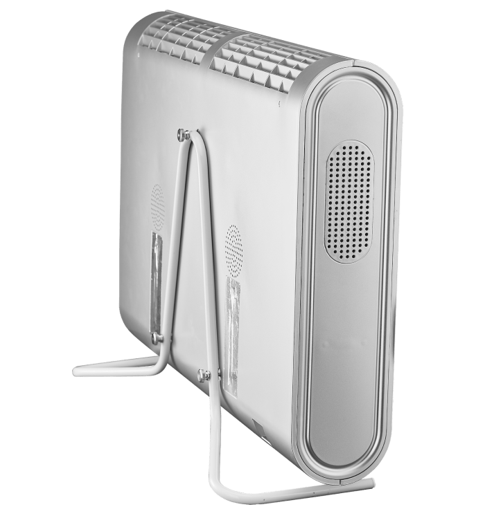 air purifier two way (wall mounted or desktop) Side view of modern convection heater
