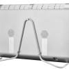 air purifier two way (wall mounted or desktop) Silver electric heater with stand, rear view
