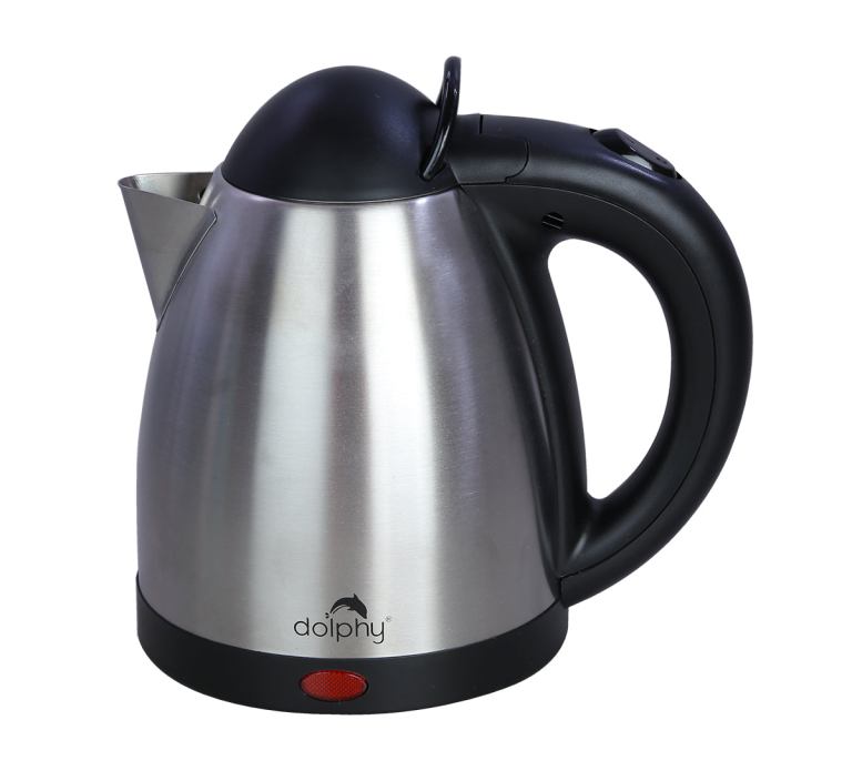 v959 dktl0010 202507030925 00.jpg Stainless steel electric kettle with black handle.