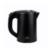 Black electric kettle with handle and spout