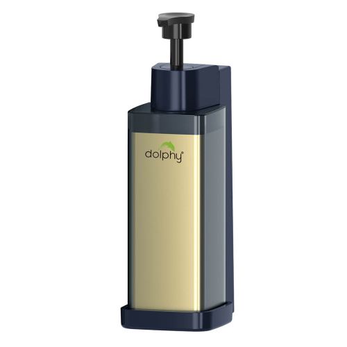 Wall-mounted soap dispenser, modern design.