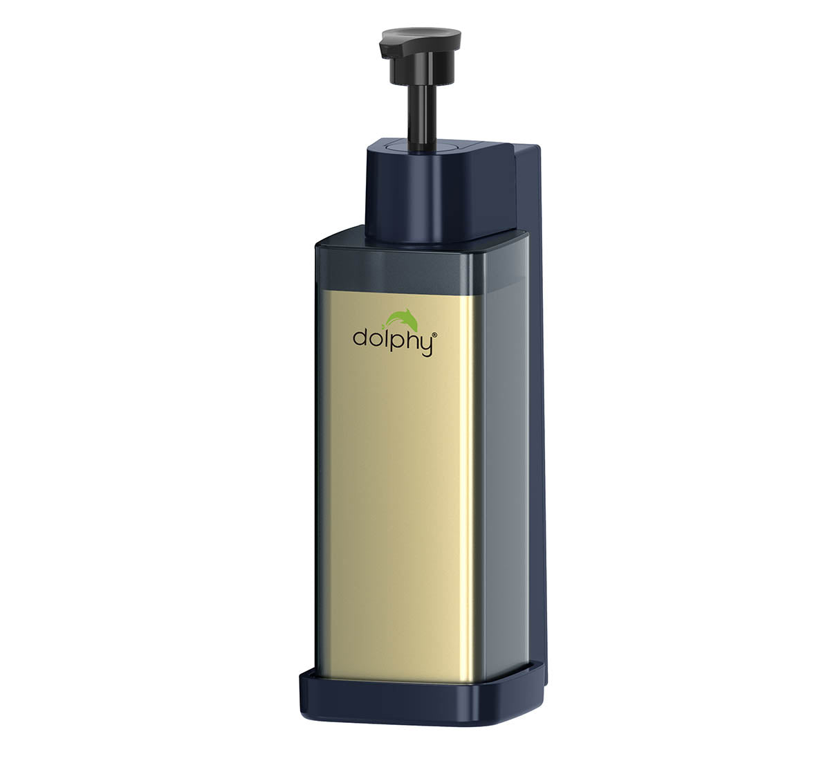 Wall-mounted soap dispenser, modern design.