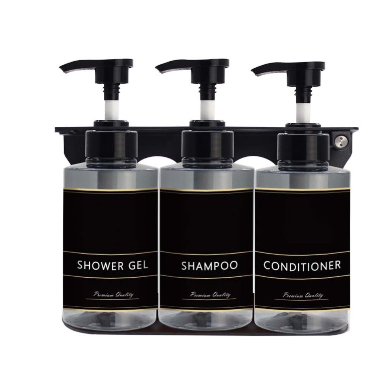 v959 dsdr0150 202507050145 00.jpg Shower gel, shampoo, conditioner bottles on wall mount.