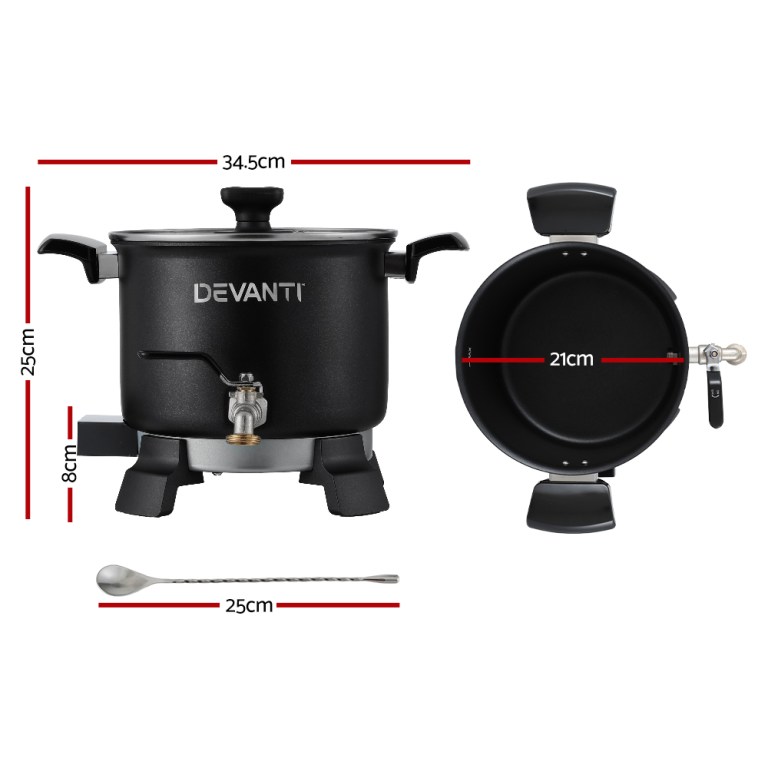 devanti 5l wax melter candle making 1200w melting pot furnace quick pour spout soy soap devanti 5l wax melter candle making 1200w melting pot furnace quick pour spout soy soap