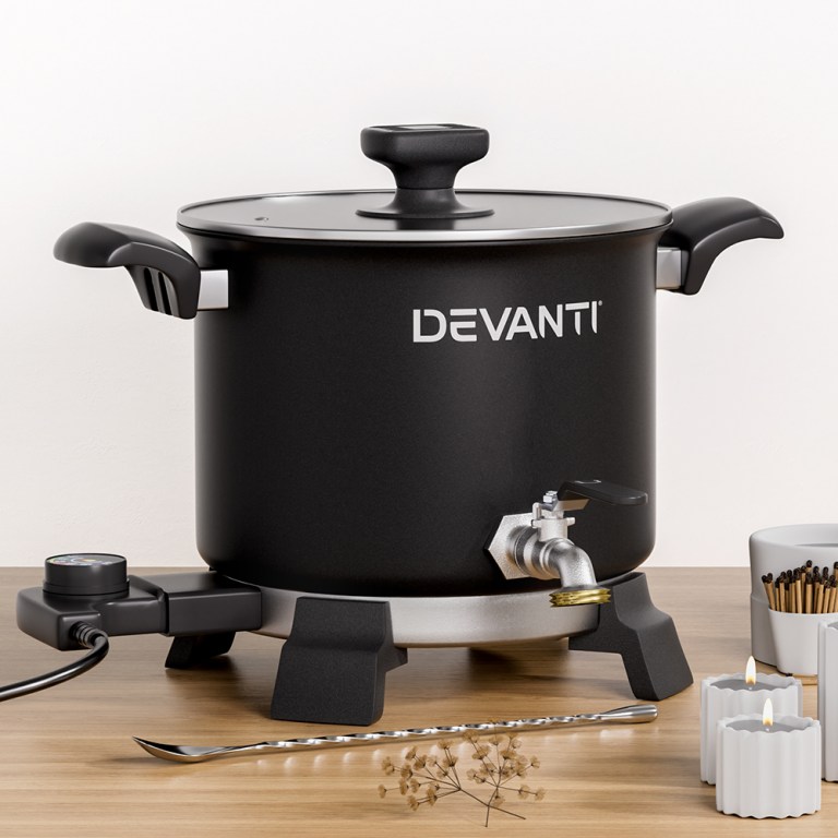 devanti 5l wax melter candle making 1200w melting pot furnace quick pour spout soy soap devanti 5l wax melter candle making 1200w melting pot furnace quick pour spout soy soap