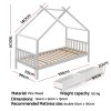artiss bed frame wooden base kids single timber house with 2 storage drawers beds white
