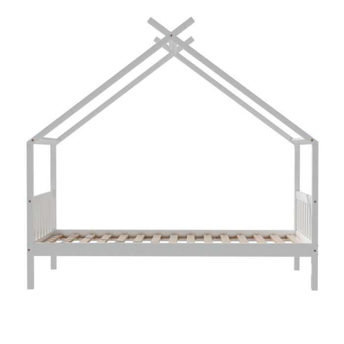 artiss bed frame wooden base kids single timber house with 2 storage drawers beds white