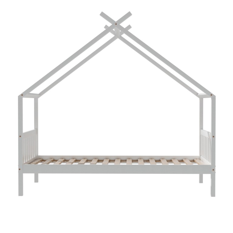 artiss bed frame wooden base kids single timber house with 2 storage drawers beds white