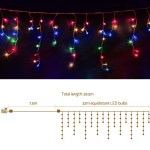 Colourful LED string lights, 39.5m total length.