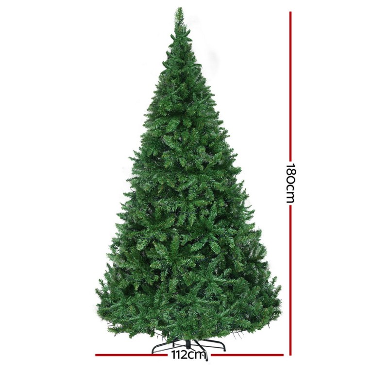 jingle jollys christmas tree 1.8m led xmas tree decorations 874 tips Artificial Christmas tree 180cm tall with base