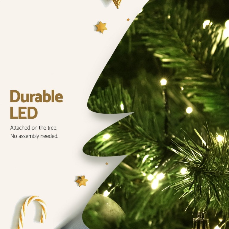 jingle jollys christmas tree 2.1m xmas tree decorations 1134 leds Christmas tree with durable LED lights.