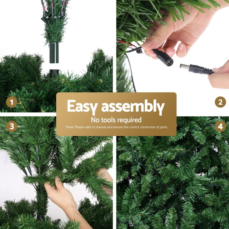 jingle jollys christmas tree 2.1m xmas tree decorations 1134 leds Four step guide to assemble Christmas tree easily.