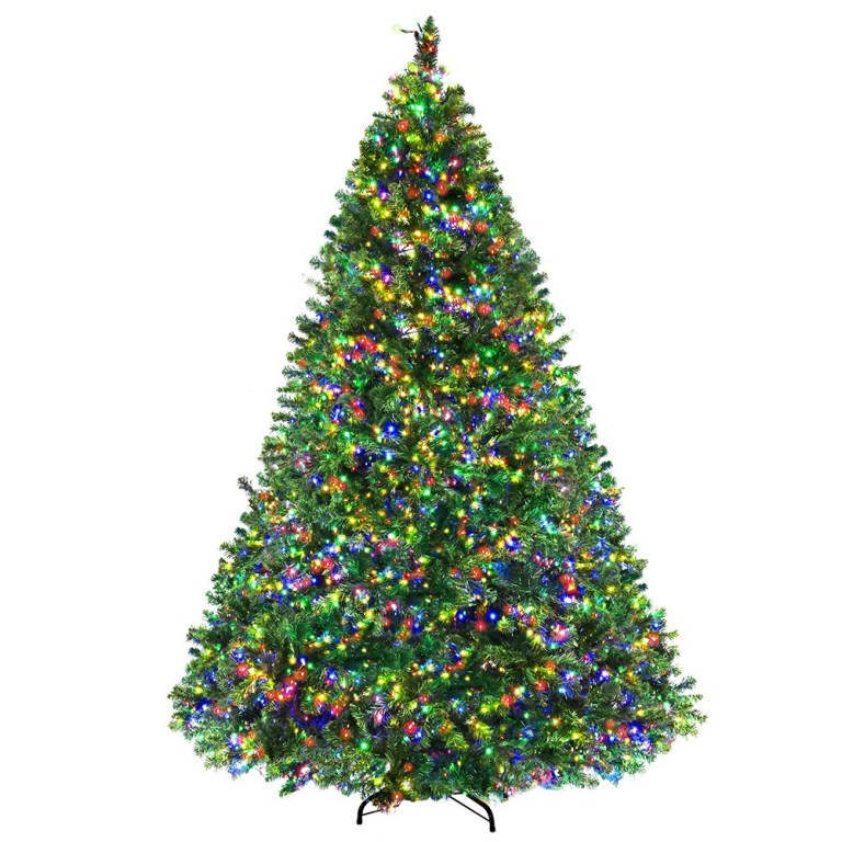 Christmas tree with colourful lights