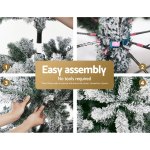 jingle jollys christmas tree 2.4m xmas tree decorations snow flocked 1500 tips Christmas tree assembly with step-by-step guide.