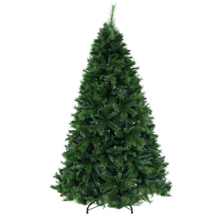 xm tr full 8f pine ab 00.jpg Artificial green Christmas tree with sturdy stand.