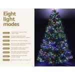 Christmas tree with eight LED light modes.